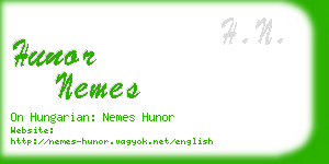 hunor nemes business card